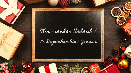 Öffnungszeiten über Weihnachten